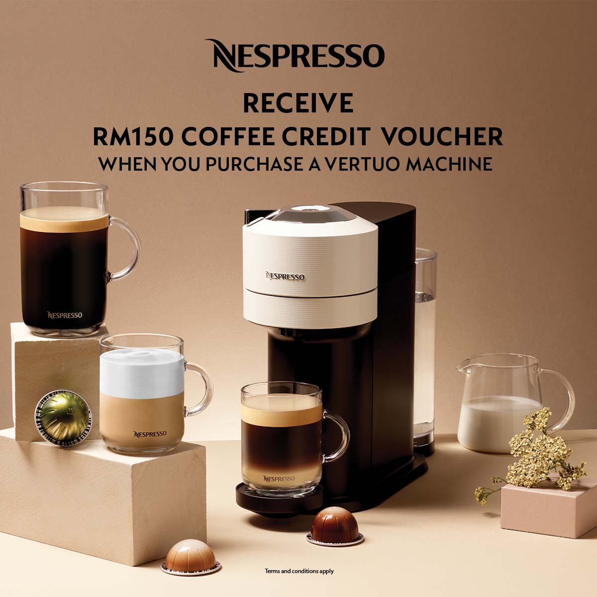 Nespresso Vertuo Banner Mobile free RM150 Credit